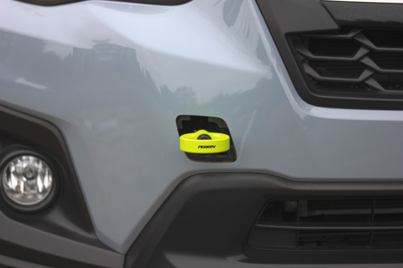 Subaru OBXT Tow Hook Kit - Front - Perrin Performance - Neon Yellow - `20-`25